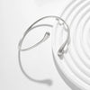 Open Upper Arm Cuff Bracelet with Smooth Water Drop Ends in Gold Tone or Silver Tone for Women - Image 8