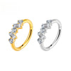 Titanium Baguette CZ Cluster Huggie Hoop Earring 16G Cartilage Helix Conch Clicker Ring Piercing Jewelry - Image 1
