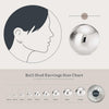 925 Sterling Silver Ball Stud Earrings for Women, 2mm to 10mm - view 4