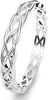 925 Sterling Silver Celtic Knot Eternity Band Ring - main view