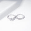 Sterling Silver Platinum Plated Infinite Elements Cubic Zirconia Three Stone Ring - view 4