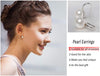 925 Sterling Silver Hoop Handpicked AAA+ Quality 7.5-8mm White Freshwater Cultured Pearl Dangle Drop Earrings Jewelry for Women - view 4