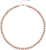 Pearl Necklace for Women Round Faux Pearl Choker Wedding Jewelry with Dainty Beads Adjustable Length Multiple Size Options Bridal Shower Bridesmaid - 8mm Apricotn