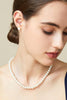 Pearl Necklace for Women Round Faux Pearl Choker Wedding Jewelry with Dainty Beads Adjustable Length Multiple Size Options Bridal Shower Bridesmaid - view 2