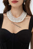 Pearl Necklace for Women Round Faux Pearl Choker Wedding Jewelry with Dainty Beads Adjustable Length Multiple Size Options Bridal Shower Bridesmaid - view 4
