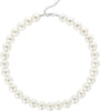 Pearl Necklace for Women Round Faux Pearl Choker Wedding Jewelry with Dainty Beads Adjustable Length Multiple Size Options Bridal Shower Bridesmaid - 14mm White