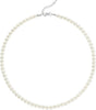 Pearl Necklace for Women Round Faux Pearl Choker Wedding Jewelry with Dainty Beads Adjustable Length Multiple Size Options Bridal Shower Bridesmaid - 6mm White