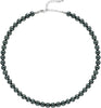Pearl Necklace for Women Round Faux Pearl Choker Wedding Jewelry with Dainty Beads Adjustable Length Multiple Size Options Bridal Shower Bridesmaid - 8mm Grey Green