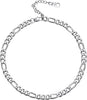Ankle Bracelets for Women Stainless Steel - Stainless Steel-5mm-Figaro Chain