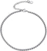 Ankle Bracelets for Women Stainless Steel - Stainless Steel-3mm-Wheat Chain