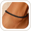 Ankle Bracelets for Women Stainless Steel - Black-5mm-Cuban Chain