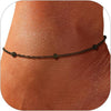 Ankle Bracelets for Women Stainless Steel - Black-Bead Chain