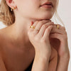 14K Gold Plated X Ring Simulated Diamond CZ Criss Cross Ring for Women - view 4