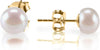 14K Gold Plated Freshwater Cultured Pearl Stud Earrings for Women - main view