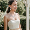 Women's Wedding Statement Necklace Dangle Earring Jewelry - view 4