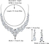 Women's Wedding Statement Necklace Dangle Earring Jewelry - view 6