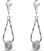 Silver Clip On Earrings For Women, They Look Pierced, Don't Pinch & Won't Fall Off, & Lightweight - Silver Twist Knot