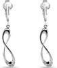 Silver Clip On Earrings For Women, They Look Pierced, Don't Pinch & Won't Fall Off, & Lightweight - Silver Infinity Loop