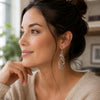 Silver Clip On Earrings For Women, They Look Pierced, Don't Pinch & Won't Fall Off, & Lightweight - view 3