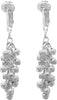 Silver Clip On Earrings For Women, They Look Pierced, Don't Pinch & Won't Fall Off, & Lightweight - Silver Cluster