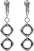 Silver Clip On Earrings For Women, They Look Pierced, Don't Pinch & Won't Fall Off, & Lightweight - Silver Cubes