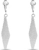 Silver Clip On Earrings For Women, They Look Pierced, Don't Pinch & Won't Fall Off, & Lightweight - Silver Chain Mail