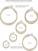 Clip on Hoop Earrings Hoop Gold Earrings Non Piercing Earrings Set for Women - view 5