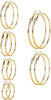 Clip on Hoop Earrings Hoop Gold Earrings Non Piercing Earrings Set for Women - view 6
