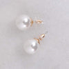 Big Simulated Pearl Earrings for Women - Oversized Round Large Ear Studs - view 6