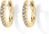Small Gold Hoop Earrings for Women - 14K Gold Plated Huggie Earring - view 3