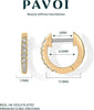 Small Gold Hoop Earrings for Women - 14K Gold Plated Huggie Earring - view 5
