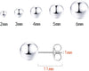 Sterling Silver Earrings for Women: 925 Sterling Silver Round Ball Stud Earrings for Women Multiple Piercing 5 Pairs Tiny Stud Earrings 2mm 3mm 4mm - view 2