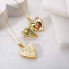 Forever In My Heart Locket Necklace for Women with Silver or Gold - Yellow Gold- Locket + 2 Photos + Engraving