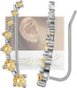 Sterling Silver Climber Earrings for Women 7 Crystals Ear Cuffs Cartilage Jewelry Dainty Fashion Birthday Gift for Women - Yellow