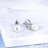 Simulated Freshwater Pearl Clip On Earrings Not Pierced Elegant Stud Jewelry For Women - view 5