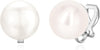 Simulated Freshwater Pearl Clip On Earrings Not Pierced Elegant Stud Jewelry For Women - 12MM-White