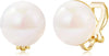 Simulated Freshwater Pearl Clip On Earrings Not Pierced Elegant Stud Jewelry For Women - 20MM-AB Color