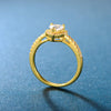 18K Gold Plated Cubic Zirconia Heart Promise Rings for Women - view 5