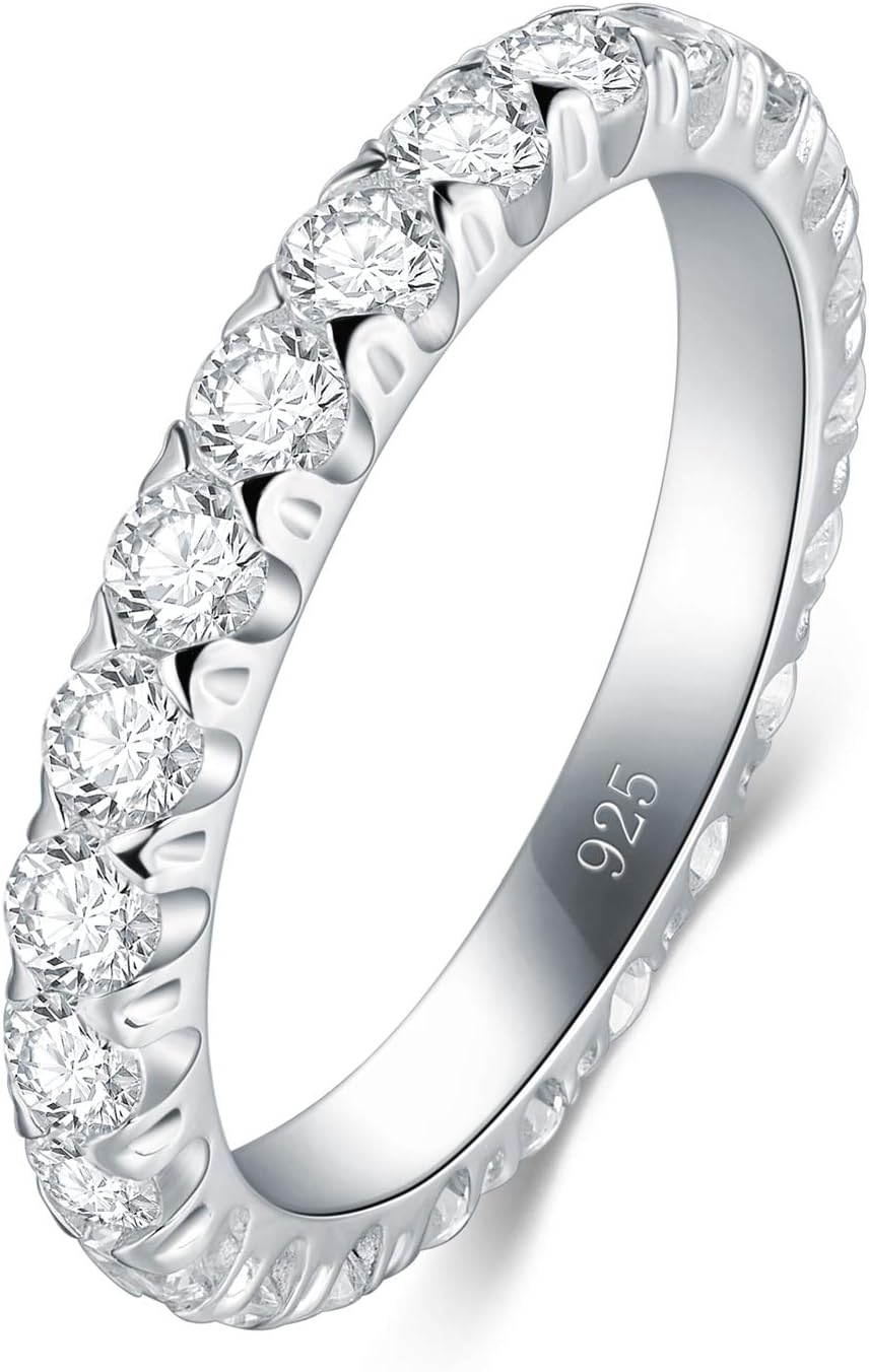 925 Sterling Silver Eternity Band for Oura Ring, 1.5mm/3mm, 4-12 - main view