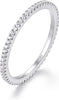 925 Sterling Silver Eternity Band for Oura Ring, 1.5mm/3mm, 4-12 - 925 Sterling Silver Ring 3mm 8.5