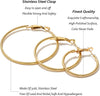 5/12 Pairs Gold Silver Plated Hoop Earrings for Women, Stainless Steel Hoops Earrings Set, Lightweight Large Small Hoops Women Earrings Loop Earrings - view 2