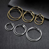 5/12 Pairs Gold Silver Plated Hoop Earrings for Women, Stainless Steel Hoops Earrings Set, Lightweight Large Small Hoops Women Earrings Loop Earrings - view 3