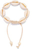 2Pcs Shell Necklace Anklet for Women Handmade Adjustable Puka Beach Shell Necklace Set - view 5