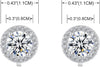 8MM Cubic Zirconia Crystal Clip On Stud Earrings Round Non Pierced Earrings for Women - view 2