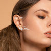 18K White Gold Plated Sterling Silver Ball Stud Earrings - view 3