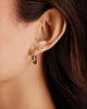 Gold Hoop Earrings for Women, 14K Gold Plated Lightweight Hoops - view 3
