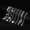 16Pcs Ankle Bracelets for Women Gold Silver Two Style Chain Beach Anklet Bracelet Jewelry Anklet Set, Adjustable Size - view 6