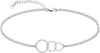925 Sterling Silver Ankle Bracelets for Women, Adjustable Double Layer Chain Anklets, Minimalist Lightweight Foot Jewelry for Beach & Everyday Wear - 3 circle