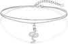 925 Sterling Silver Ankle Bracelets for Women, Adjustable Double Layer Chain Anklets, Minimalist Lightweight Foot Jewelry for Beach & Everyday Wear - Snake