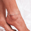 925 Sterling Silver Ankle Bracelets for Women, Adjustable Double Layer Chain Anklets, Minimalist Lightweight Foot Jewelry for Beach & Everyday Wear - view 3